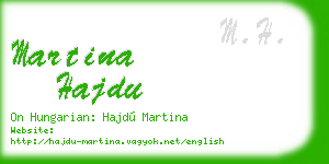 martina hajdu business card